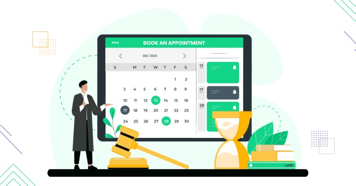 Appointment scheduling for lawyers