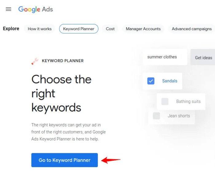 Keyword research tools