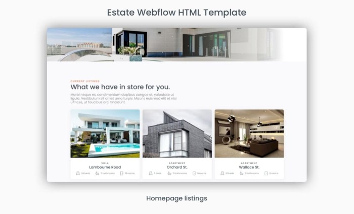 Real estate agent website templates