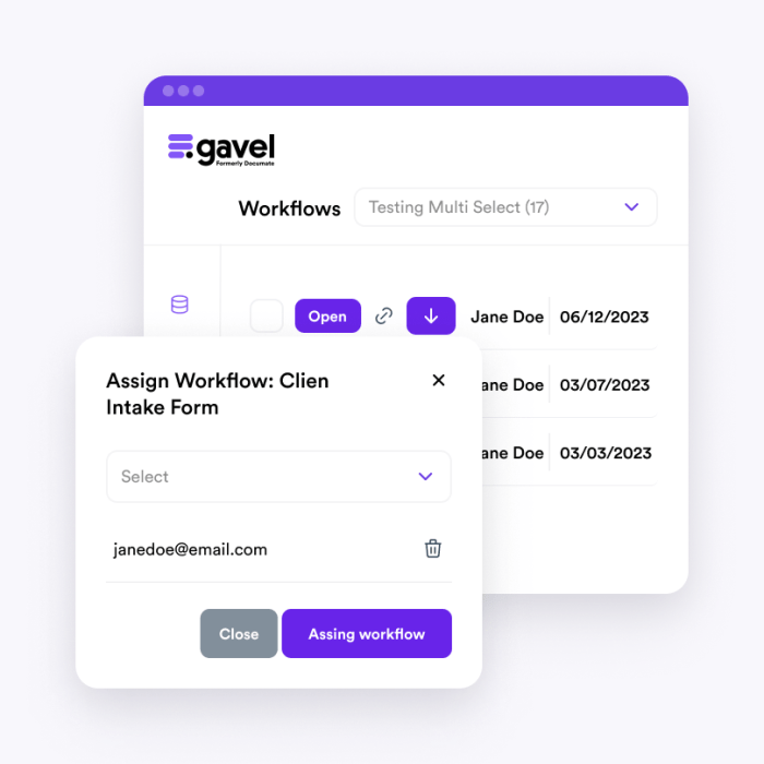 Legal intake software