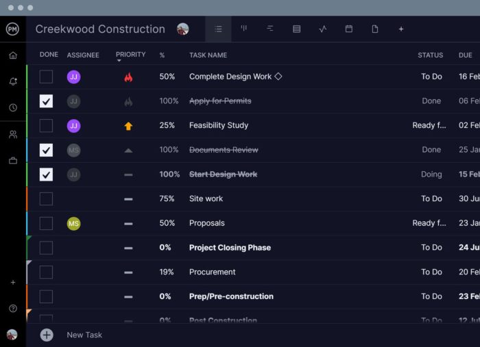 Management software project task agile simple flexible tasks organize allows tool tour